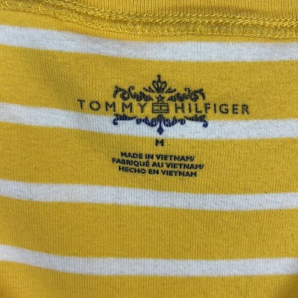 Tommy Hilfiger Yellow and White Stripe Tee - Picture 3 of 6